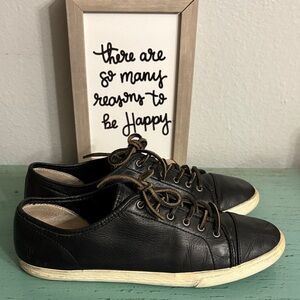 Black Leather Wos Shoes SZ 9 box 132